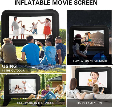 16 Feet Inflatable Movie Screen Outdoor Projection Screen- Easy Set up, Mega Blow Up Screen