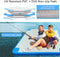 Inflatable Floating Dock Mat, 6 ft x 6 ft Inflatable Water Platform Swim Deck with None-Slip Surface, 6 Inch Thick PVC Construction, Floating Platform with Carry Bag for Pool Beach Ocean